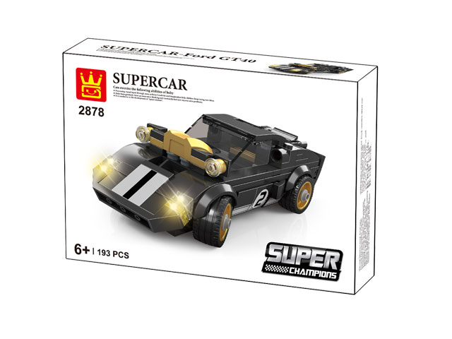 Super Car Fekete Gyorsasági Autó